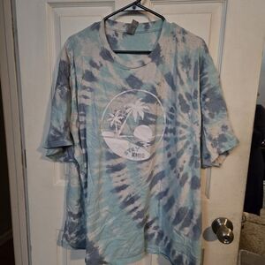 Gildan Sky Blue Tie-Dye Women's Tee